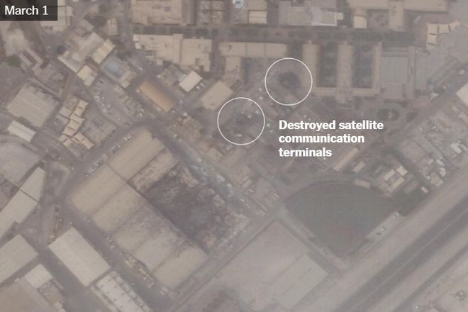 美媒：卫CQ9电子星图像等显示伊朗袭击对至少7座美军基地通信雷达系统造成破坏(图1)